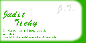 judit tichy business card